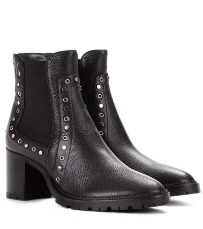 Jimmy Choo Burrow Studded Leather 65mm Bootie In Black