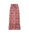 ETRO PRINTED COTTON MAXI SKIRT,P00297524