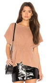 STATESIDE FRENCH TERRY RUCHED TEE,243 2977