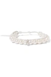 CHAN LUU PEARL, LEATHER AND SILVER BRACELET