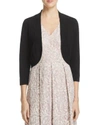Eliza J Open-front Cropped Cardigan In Black