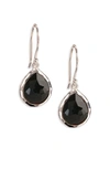 Ippolita Sterling Silver Rock Candy Small Teardrop Earrings In Black Onyx In Silver Black