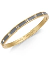 Kate Spade Crystal & Enamel Hinge Bangle In Clear/grey