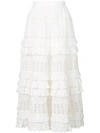 ZIMMERMANN layered frill skirt,3193SCOR12501358