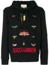 GUCCI GUCCI GARDEN EMBROIDERED HOODIE,475374X9H4312510803