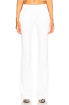 ALEXANDER MCQUEEN ALEXANDER MCQUEEN NARROW BOOTCUT TROUSERS IN WHITE,442634QKJ12