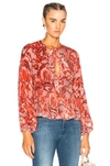 ALEXIS ALEXIS CAPRINA TOP IN FLORAL,PINK,CAPRINA