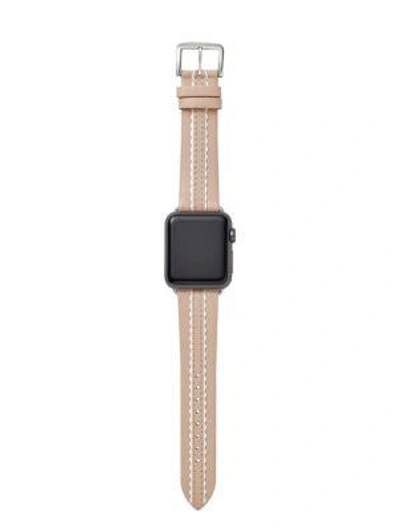 Kate Spade 38-40mm Leather Apple Watch Strap, Tan In Vachetta/stainless Steel