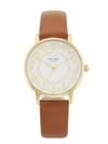 KATE SPADE metro scallop brown leather watch,757697615894