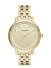 KATE SPADE GOLD AND HORN MONTEREY WATCH,ONE SIZE