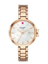 KATE SPADE PARK ROW ROSE GOLD-TONE STAINLESS STEEL BRACELET WATCH,ONE SIZE