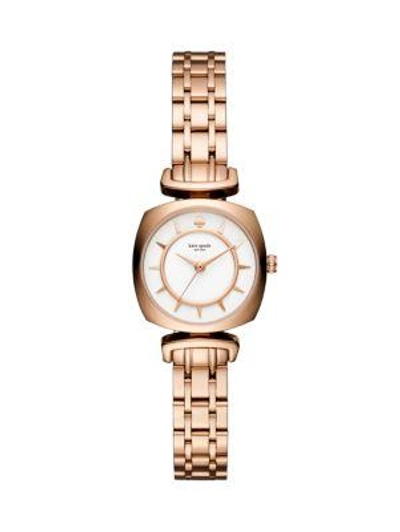 Kate Spade Barrow Leather Strap Watch, 24mm In Rose Gold/gold