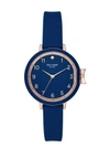 KATE SPADE park row navy silicone watch,796483349056