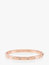 Kate Spade Set In Stone Stone Hinged Bangle In Clear/rose Gold