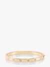 Kate Spade Set In Stone Stone Hinged Bangle In Clear/gold