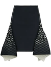 DION LEE BIAS PERFORATED MINI SKIRT,A1189R18INK12467160