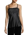 Josie Natori Natori Rose Parfait Camisole With Lace Top In Black