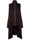 DION LEE sleeveless poncho parka,A4085P17WINE12252018