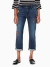 KATE SPADE PATCH EMBELLISHED JEAN,716454237991