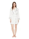 Kate Spade Long Sleeve Embroidered Robe In Off White
