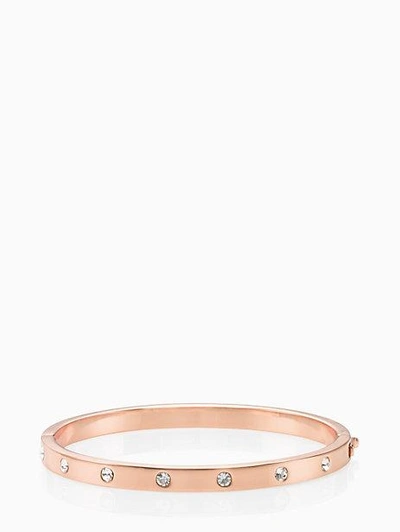 Kate Spade Set In Stone Stone Hinged Bangle In Gold