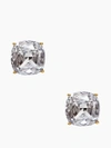 Kate Spade Small Square Studs In Clear