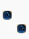Kate Spade Small Square Studs In Navy Glitter