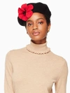 KATE SPADE FELT POPPY BERET,888698831065