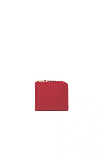 Comme Des Garçons Classic Small Zip Wallet In Red
