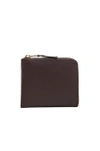 Comme Des Garçons Small Zip Wallet In Brown