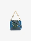 YUZEFI MINI BLUE LEATHER DELILA BUCKET BAG,12474296