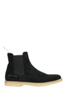 COMMON PROJECTS BLACK CHELSEA SUEDE BOOTS,9636560