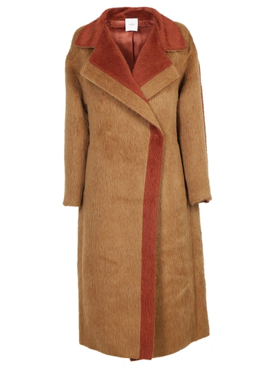 Agnona Alpaca & Wool Coat In Brown
