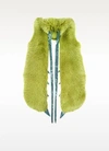 GUCCI COATS & JACKETS PRAYING MANTIS GREEN FOX FUR STOLE