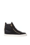GIUSEPPE ZANOTTI EMBOSSED LEATHER HIGH-TOP trainers,9642634