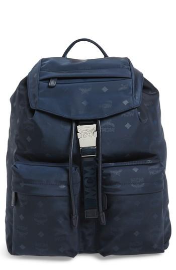 mcm dieter monogrammed nylon backpack