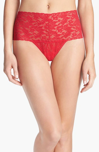 Hanky Panky Retro High Waist Thong In Red