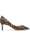 JIMMY CHOO ROMY 60 LEOPARD-PRINT DEVORÉ-SATIN PUMPS