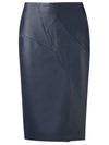 TUFI DUEK leather midi skirt,008480073311631054