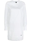 DSQUARED2 DSQUARED2 LONG SLEEVE SHIFT DRESS - WHITE,S75CU0700S3627512466170