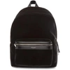 Saint Laurent City Velvet Backpack In Black
