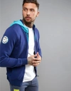 UMBRO ZIP THRU HOODIE IN BLUE - BLUE,U64362U EAR