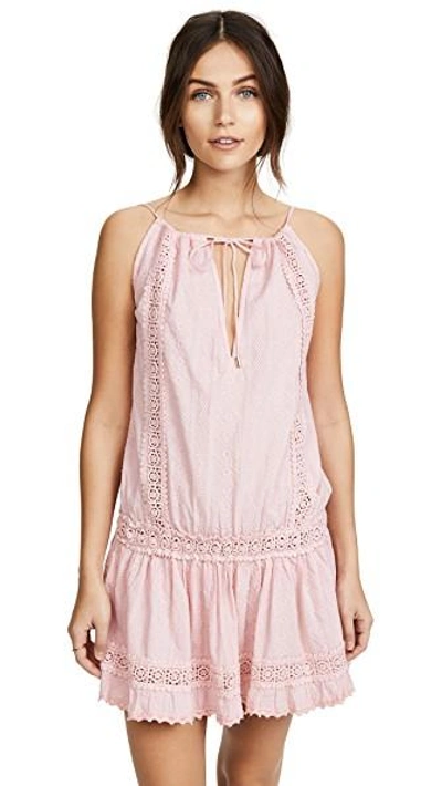 Melissa Odabash Chelsea Cotton-embroidered Dress In Rose