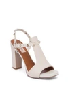 VALENTINO GARAVANI Rockstud Cutout Leather Block Heel Slingbacks