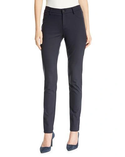 Lafayette 148 Mercer Acclaimed Stretch Mid-rise Skinny Jeans In Ink