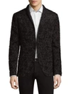 JOHN VARVATOS Textured Shawl Collar Jacket