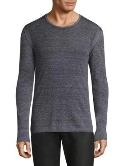 John Varvatos Silk & Cashmere Crewneck Sweater In Dry Lavender