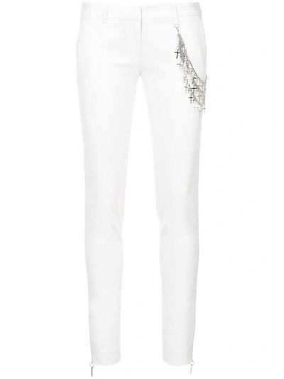 Thomas Wylde Inceptive Skinny Trousers In White