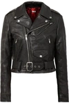 RE/DONE RECONSTRUCTED MOTO RACER DISTRESSED LEATHER BIKER JACKET
