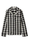 SKIN LUCIENNE CHECKED COTTON-FLANNEL PAJAMA SHIRT